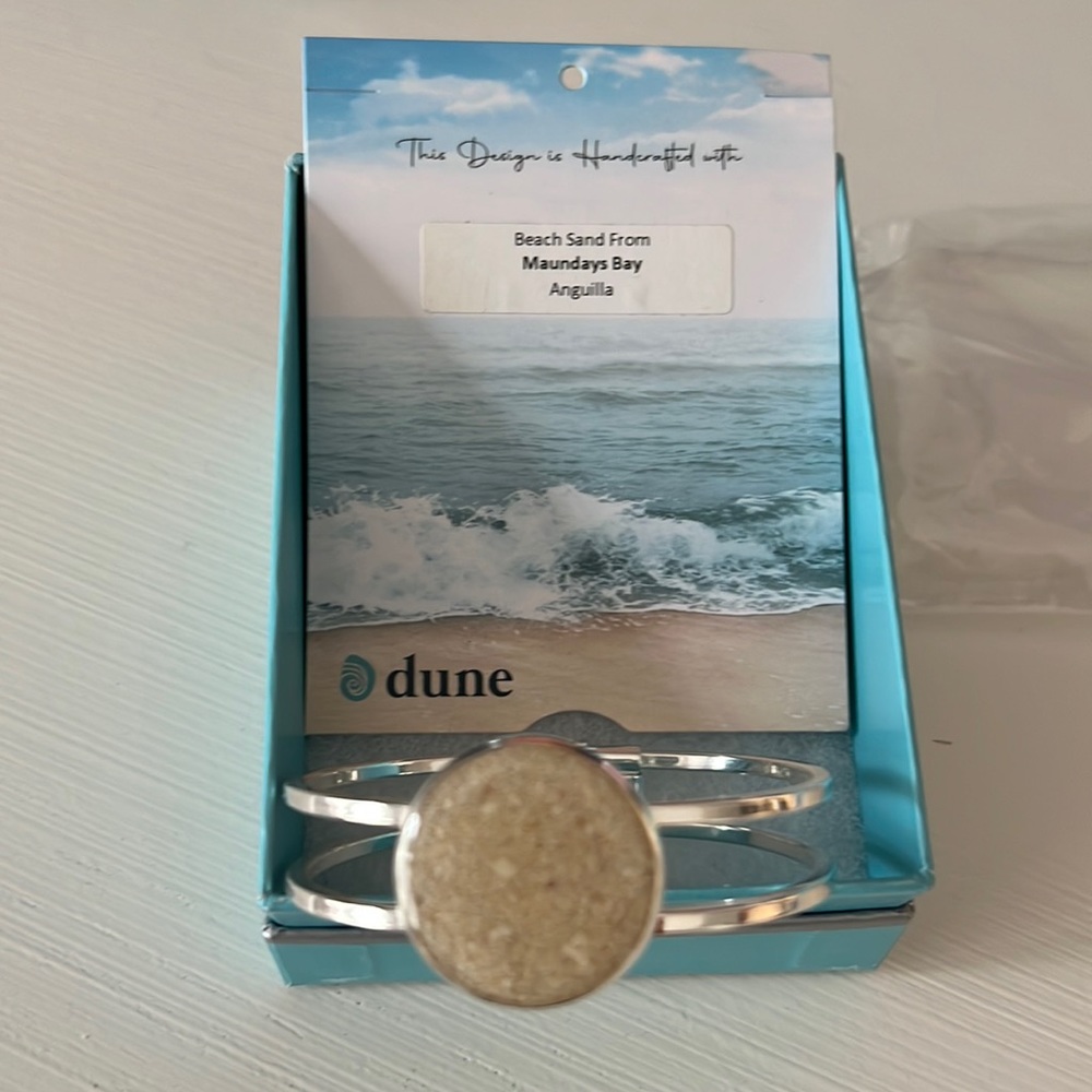Dune authentic bracelet filled with sand from Anguilla.